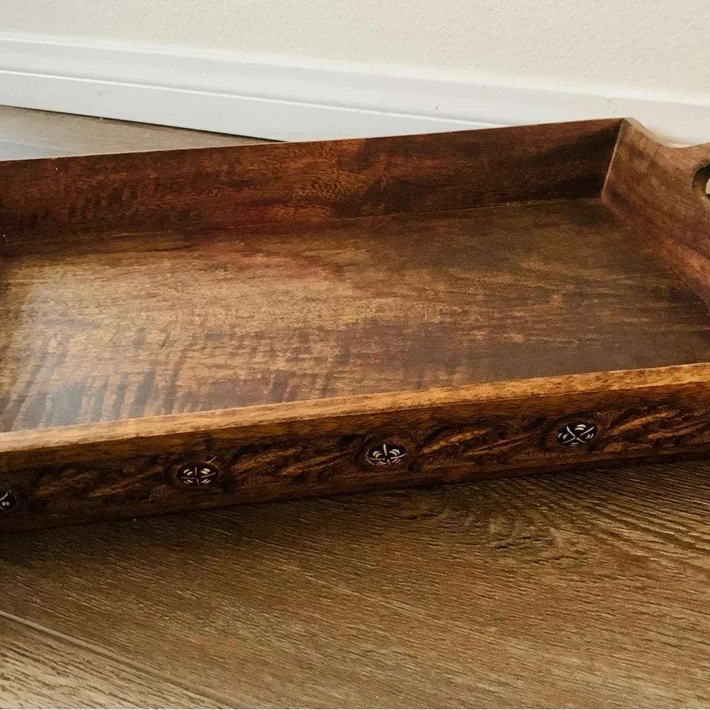 Handcrafted wooden tray